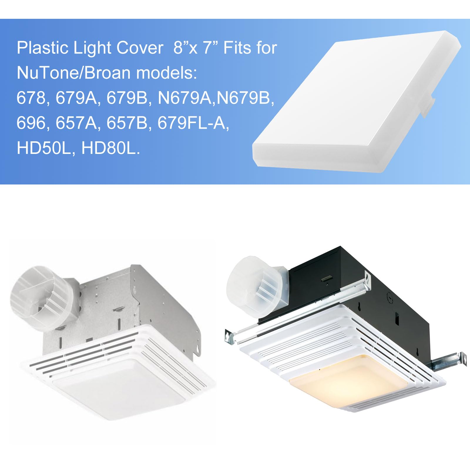 ハンバーガー ライト seork Upgrade AP5609551 Plastic Light Cover 8'' x 7'' Fits